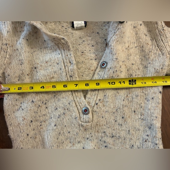 Patagonia Ranchito Wool Blend Buttoned Hoodie Long Sleeved Hooded Sweater Top - Picture 13 of 16